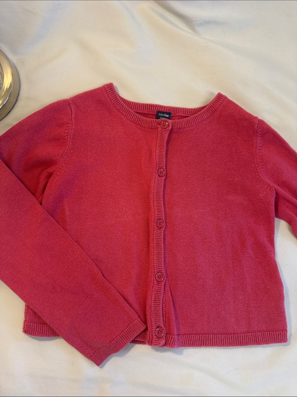 GAP Girls Hot Pink Button Cardigan